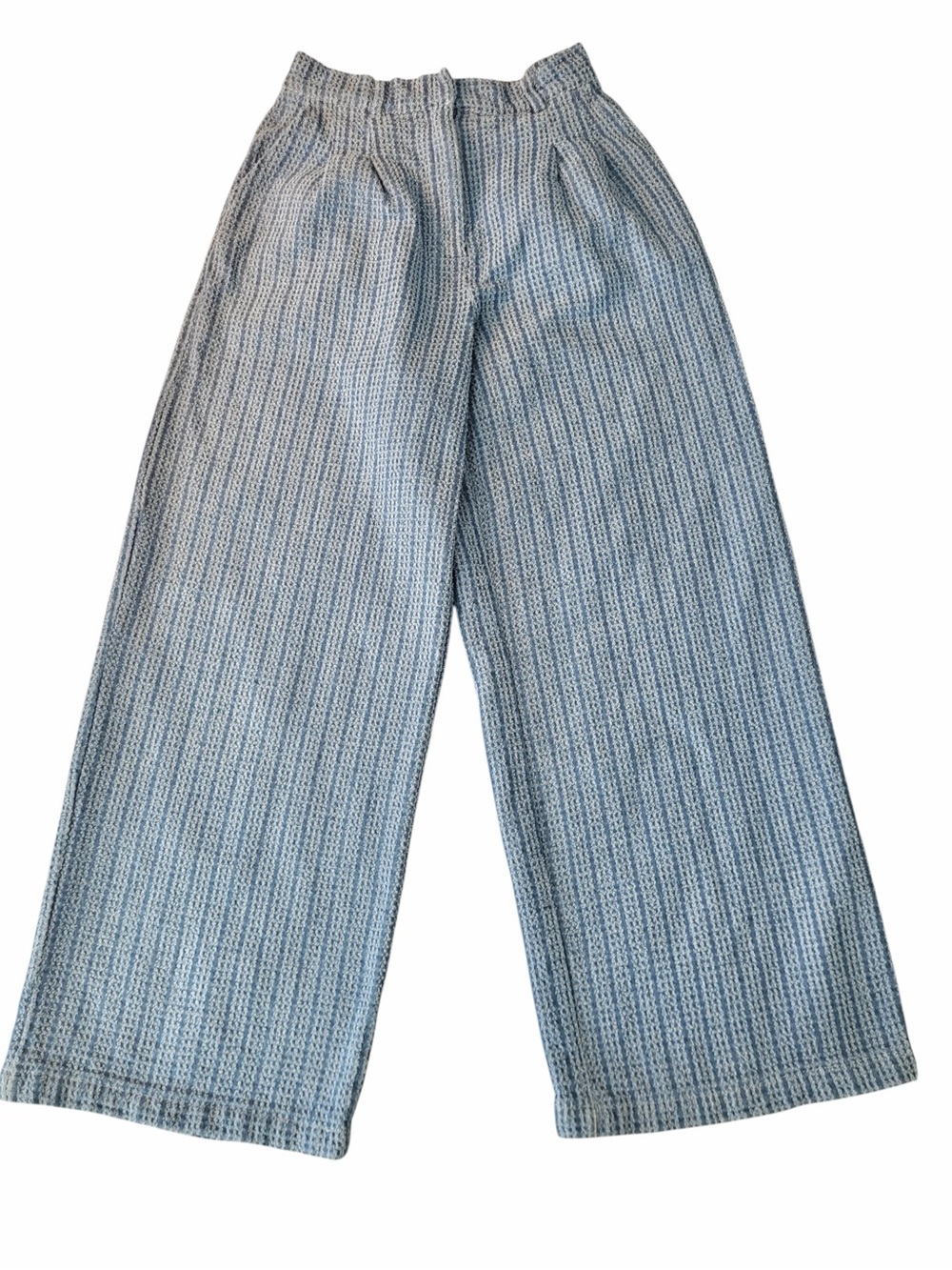 ✅ House of Harlow 1960 Light Blue Wide-Leg Structured Denim like pants size S